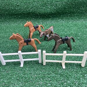 Vintage Playmobil Horses Fence & Steer 1974